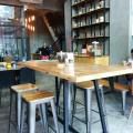 Caffa - Yangon, Myanmar| Product Seen: [Dojo Barstool SH750 – Wood Seat & Anderson Bar Table]